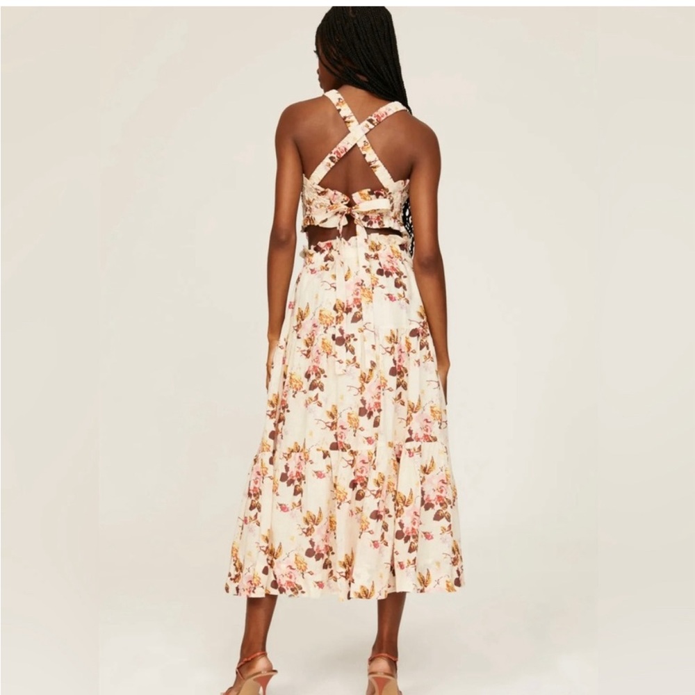 SEA floral dress with open back